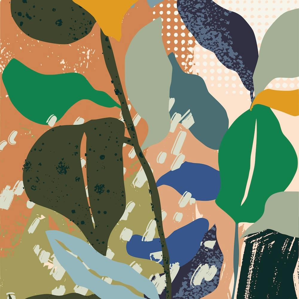 Abstract Autumn Branch Close Up Square