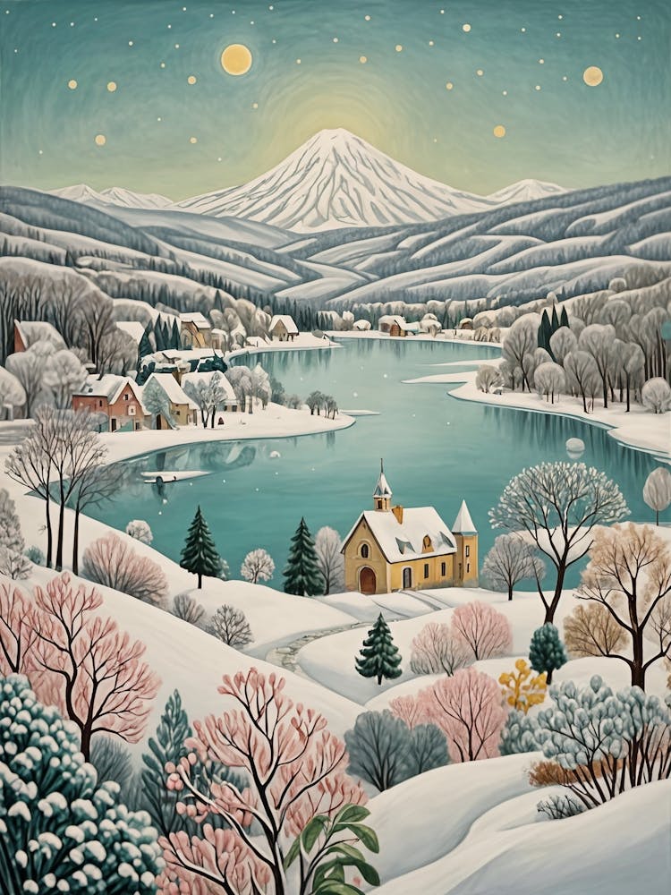 Winter Landscape In Pastel