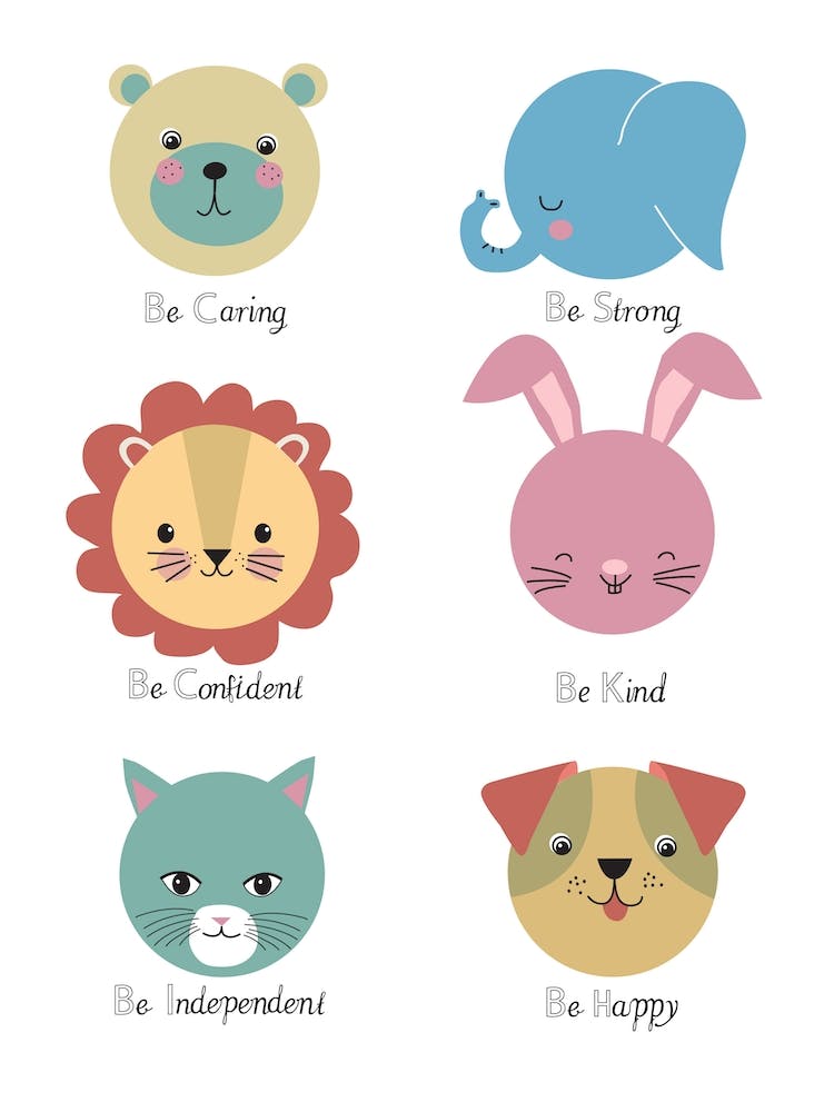 Animal Personality Colourful