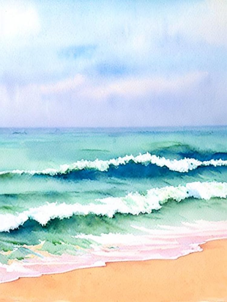 Palolem Beach 2, Goa, India Watercolour