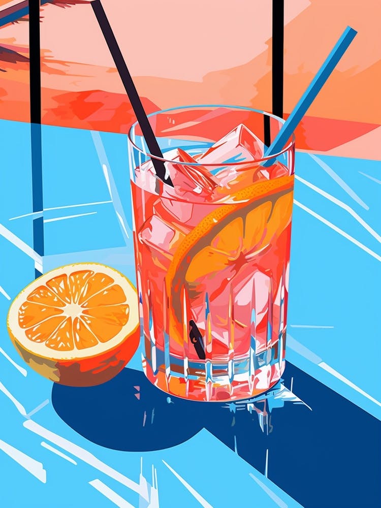 Cocktail With Orange Slice Colour Pop 2