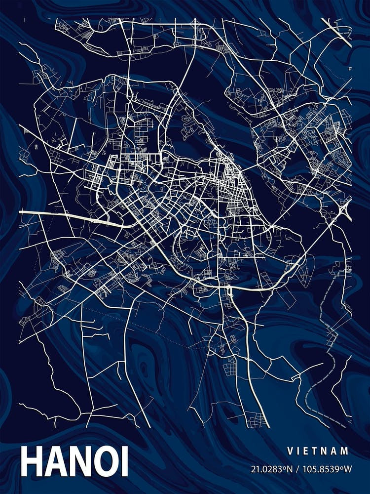 Hanoi Crocus Marble Map
