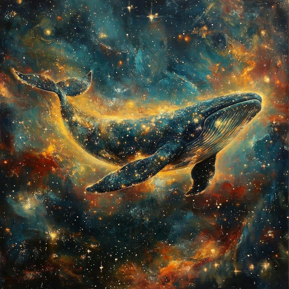 Whale In Space Art