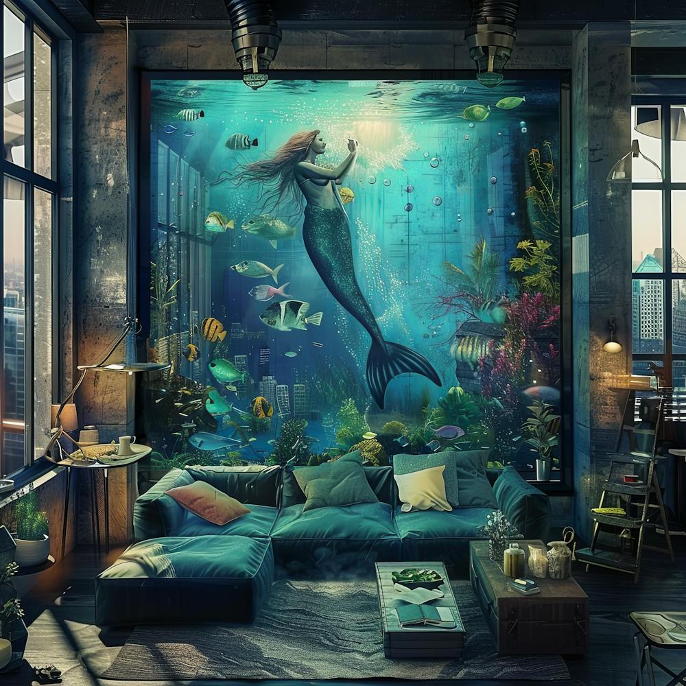Urban Serenity: A Mermaid's Refuge