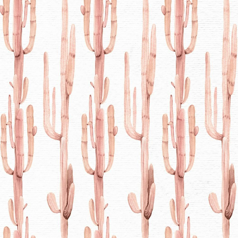Pink Cactus Pastel Stripes