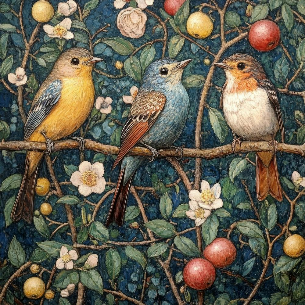 Birds On A Branch Art 19