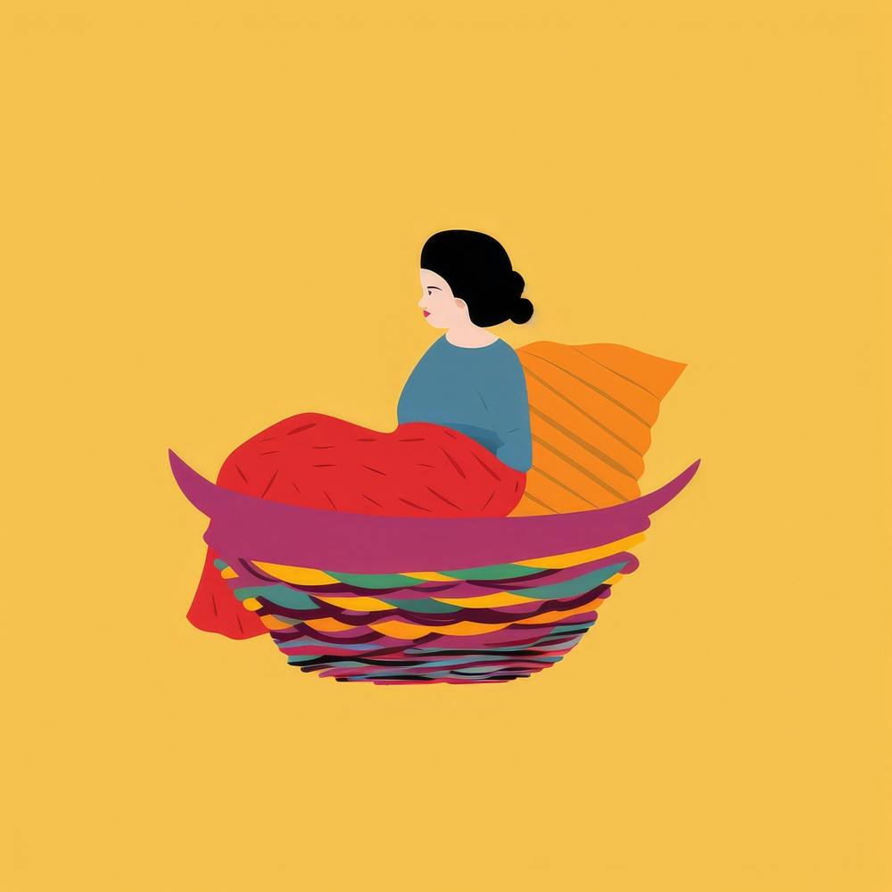 Woman In A Basket 10