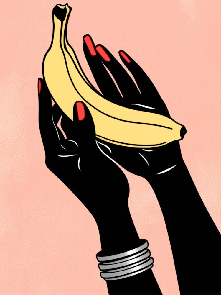 Black Woman Holding A Banana 1