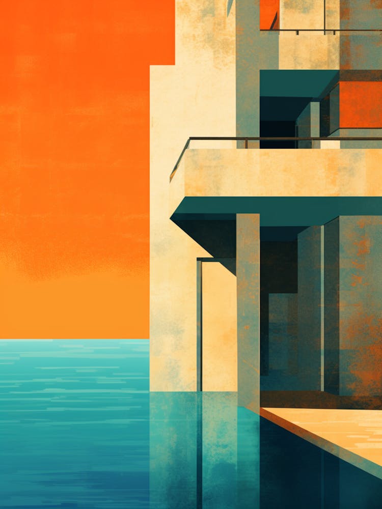 Hapuna Beach Hawaii Abstract Orange Hues 3