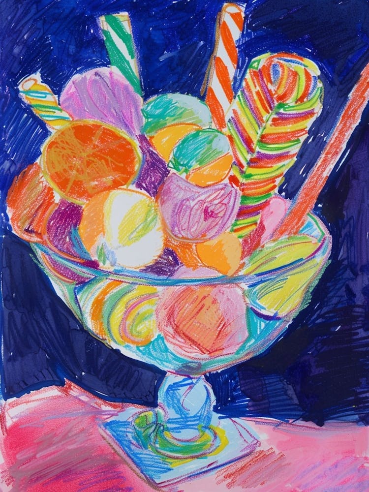 Geleebonbon-Süßigkeiten-Auswahl Gemälde-Illustration