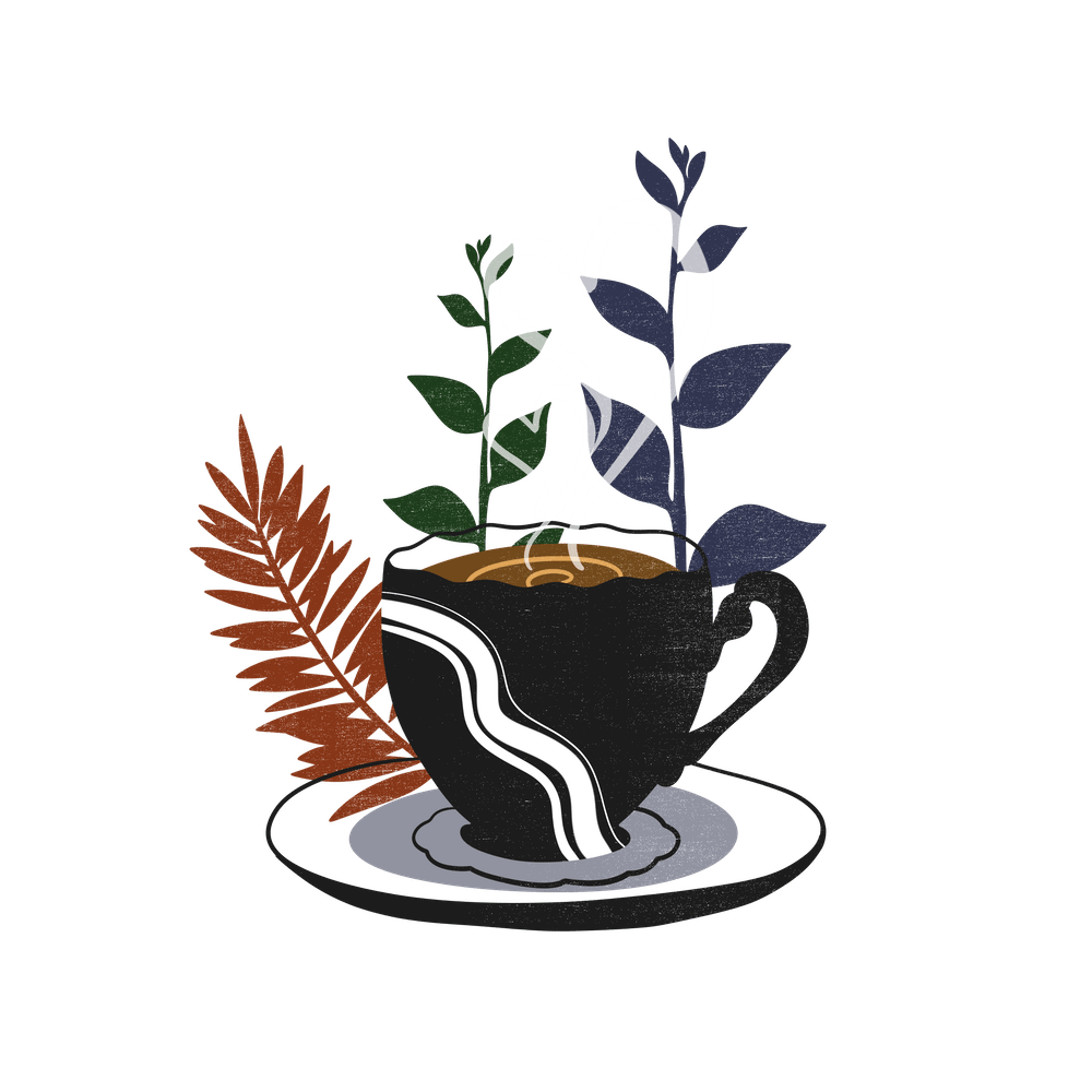 Coffee Cup With Leaves 7