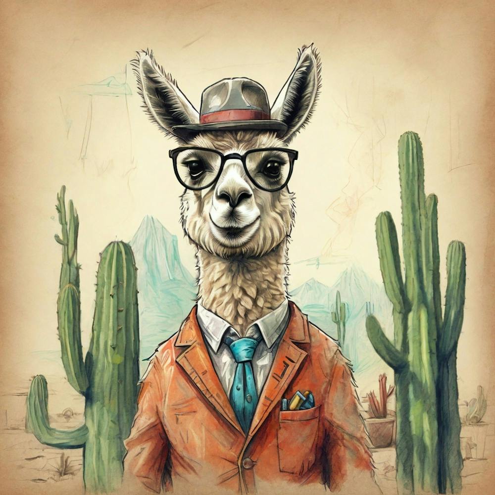 Llama In A Suit 1