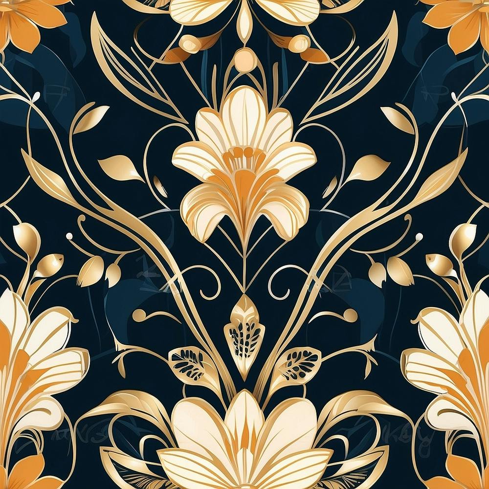 Gold Floral Pattern