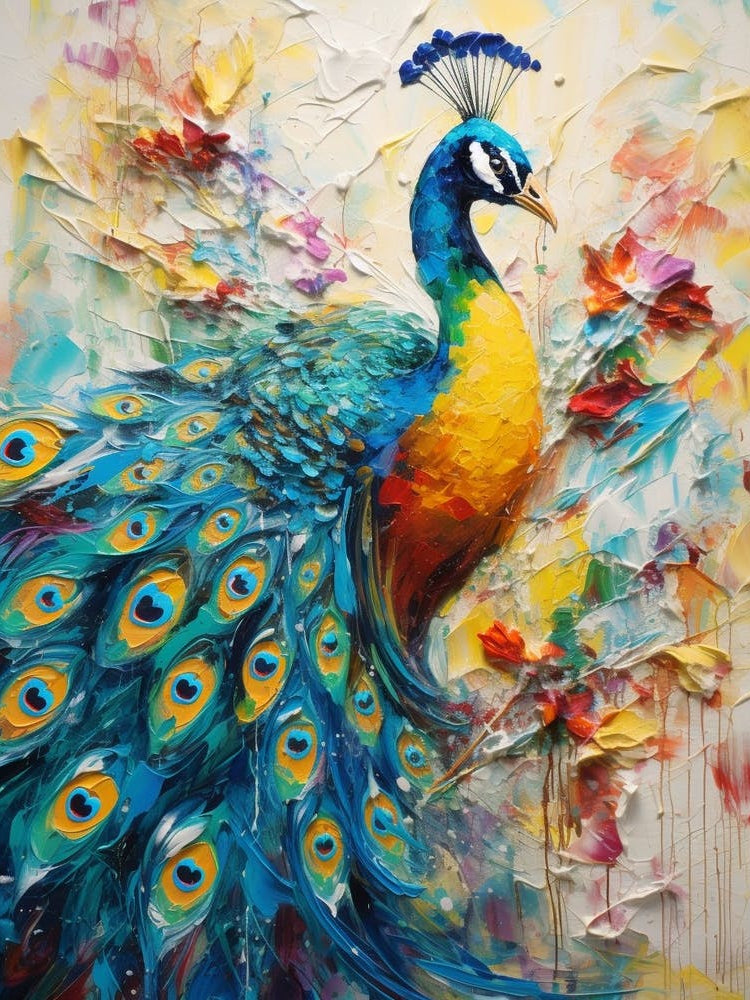 Peacock Abstract Expressionism 3