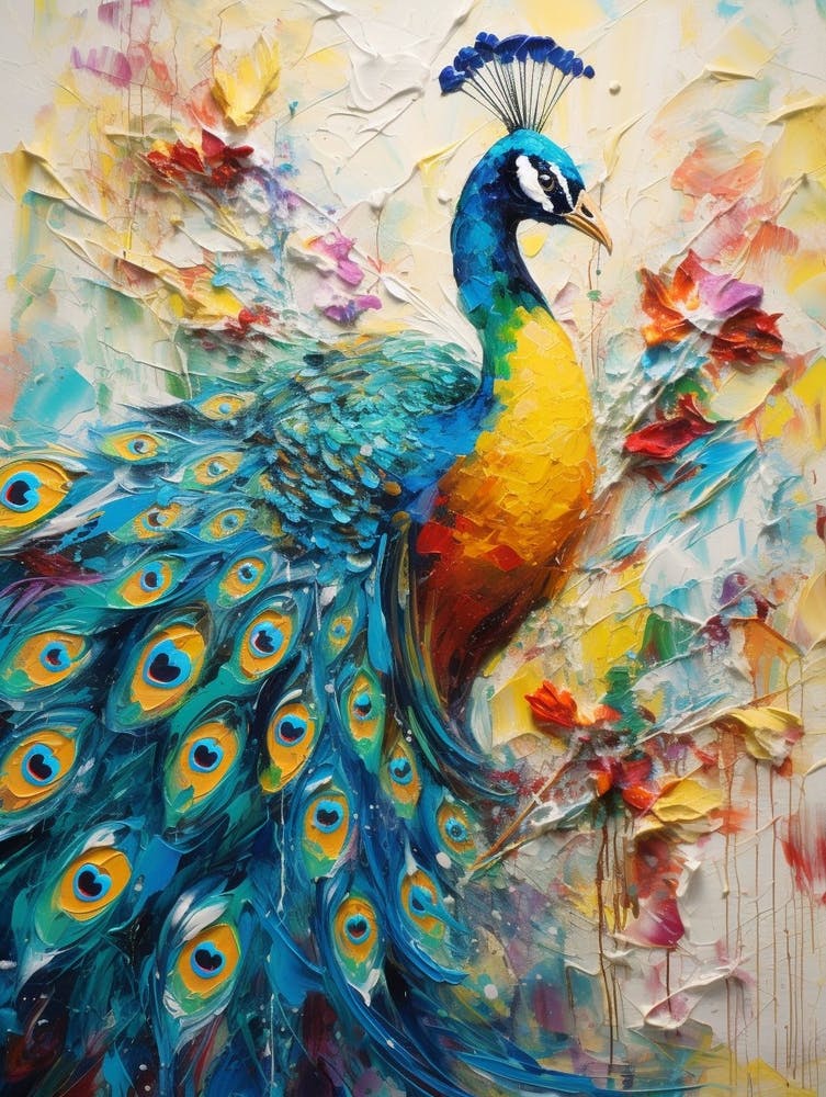 Peacock Abstract Expressionism 3