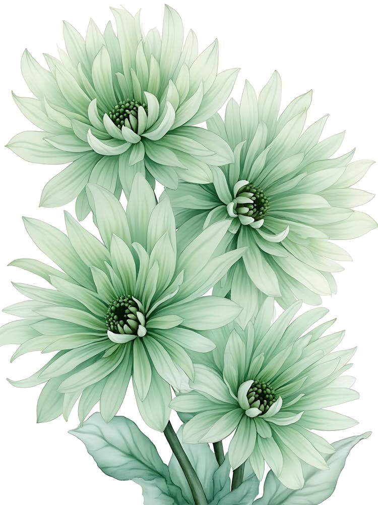 Gentle Sage Green Leaf Arrangement