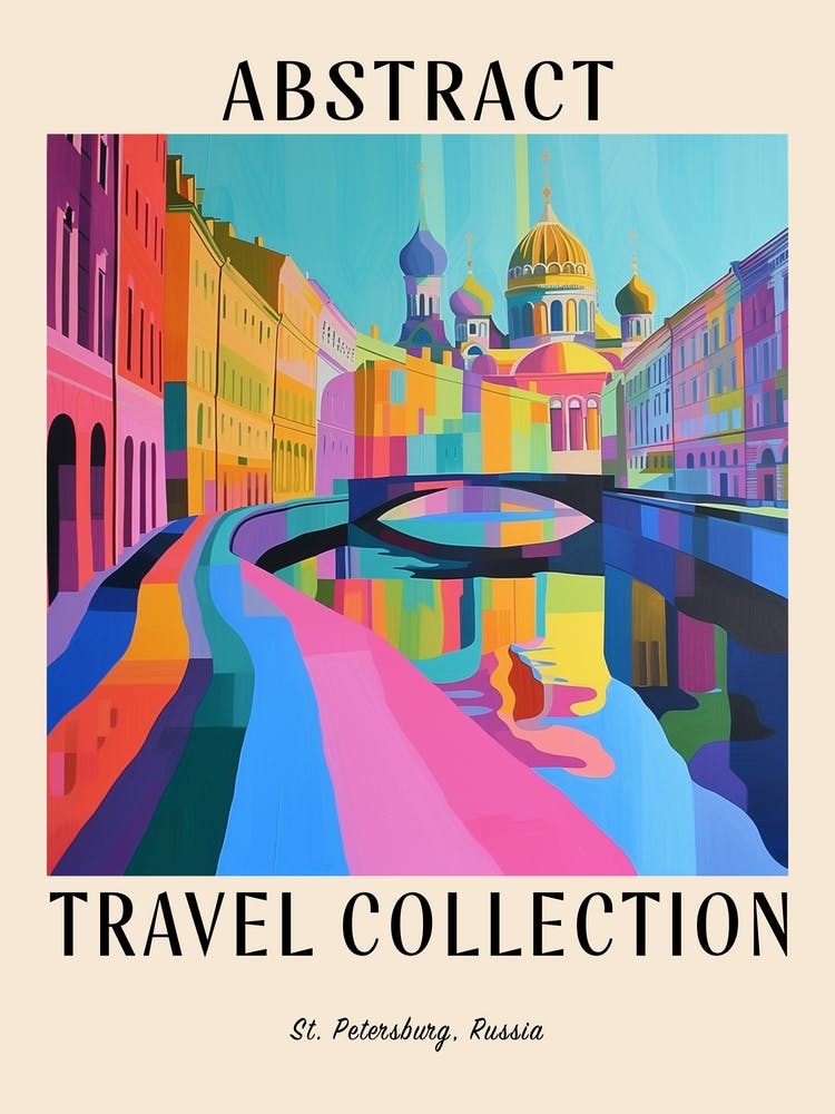 Abstract Travel Collection Poster St Petersburg Russia 3