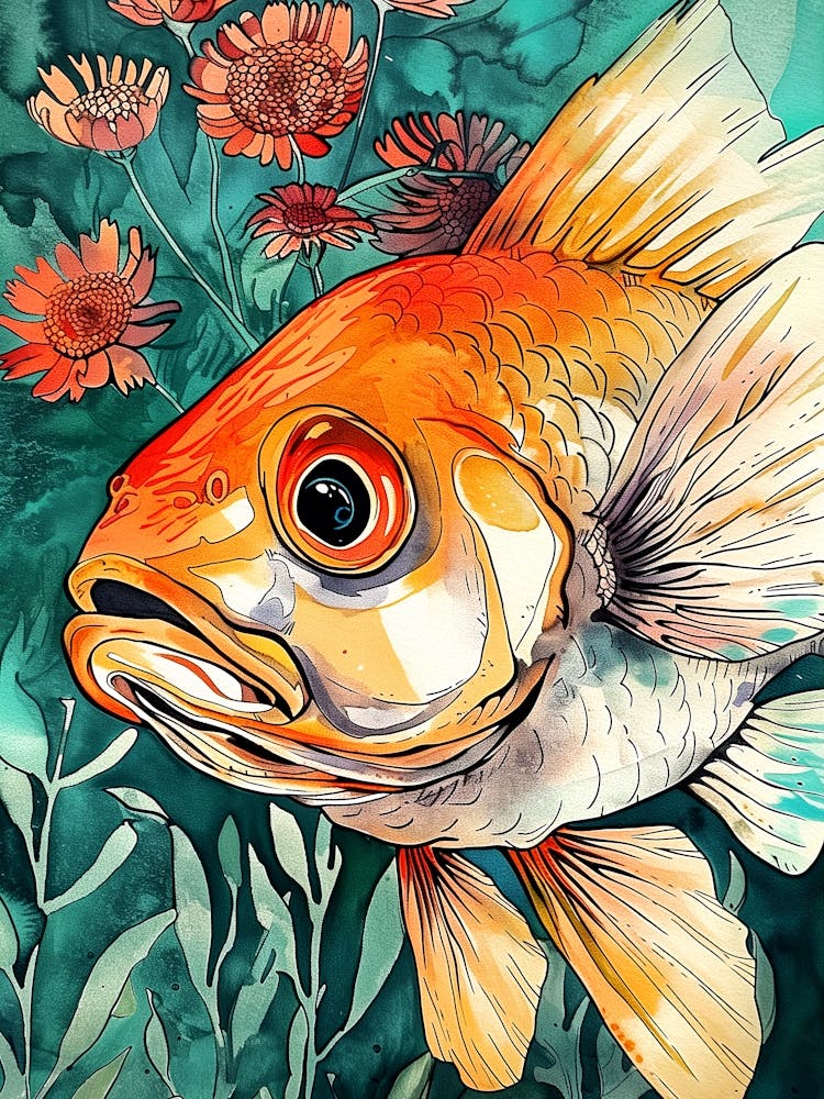 Goldfish animal art 1