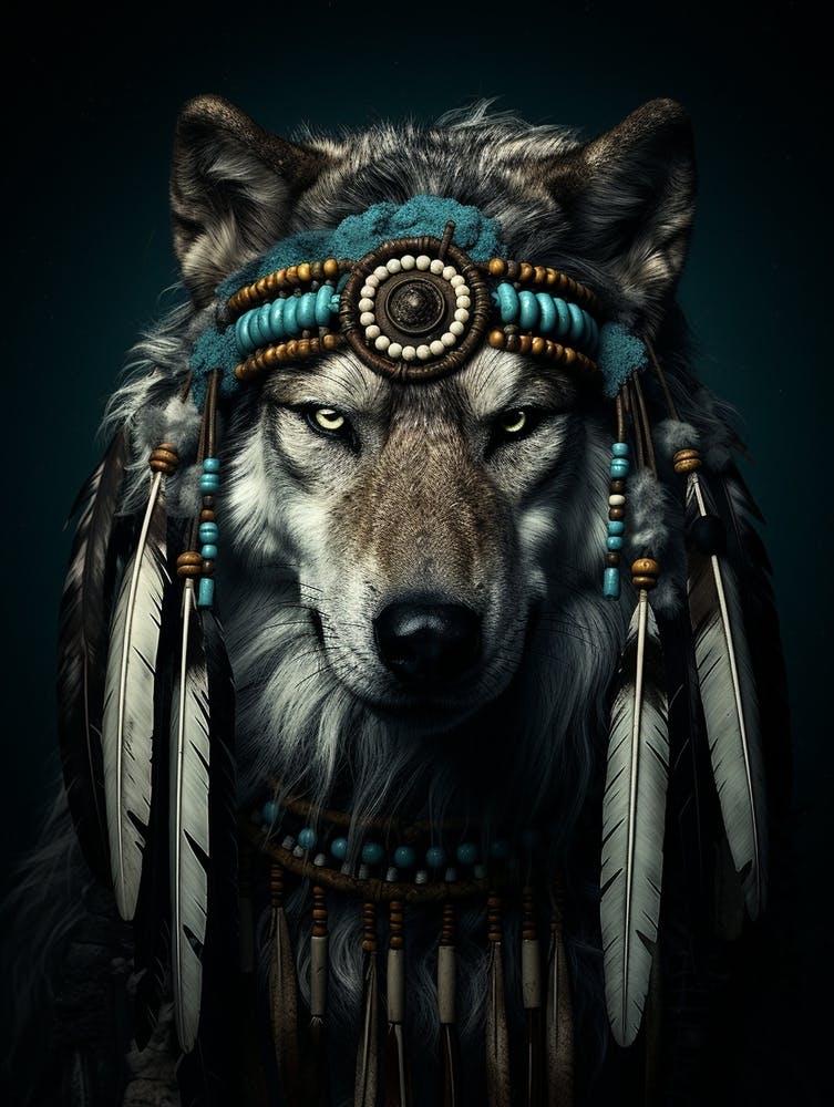 Indian Wolf Native American 3