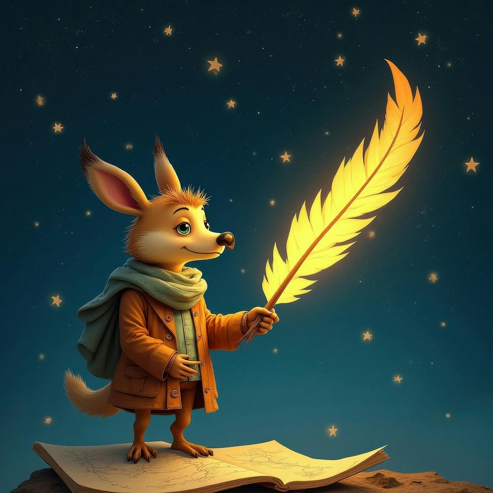 Fox With Feather
