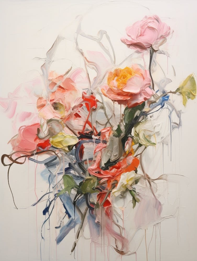 Abstract Flower Painting Rose 1
