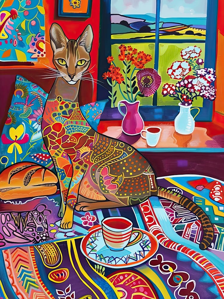 Tea Time With A Oriental Shorthair Cat 2