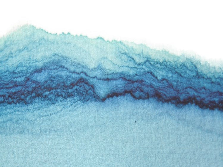 Abstract blue watercolor