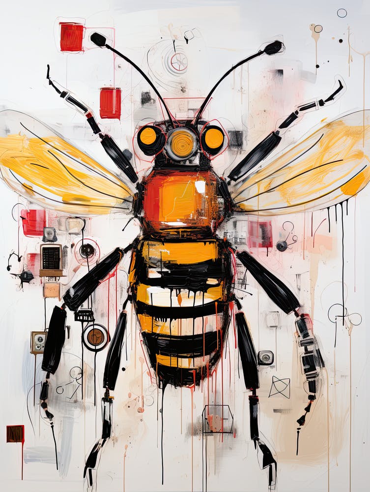 Biene 6 im Basquiat-Stil
