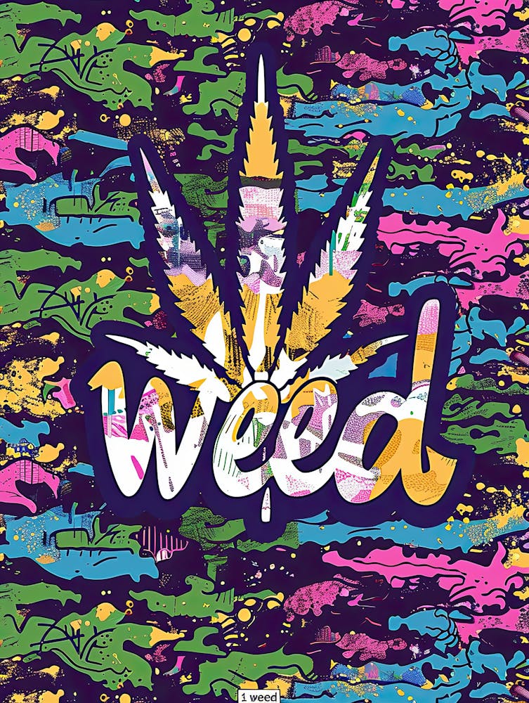 Luminous Marijuana Leaves