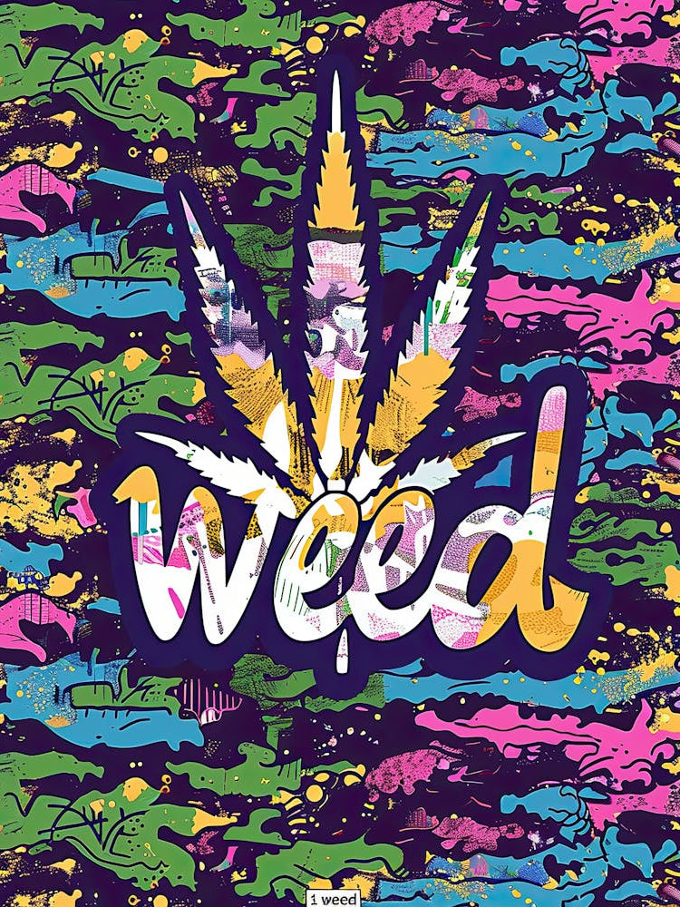 Luminous Marijuana Leaves