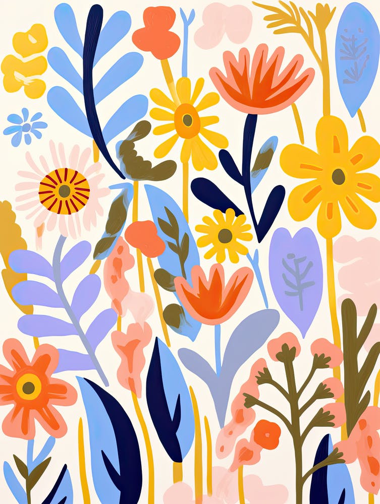 Matisse Style Floral Fusion; Inspired Harmony