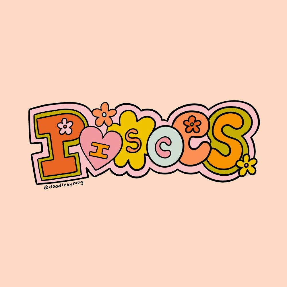 Pisces Doodle Letters