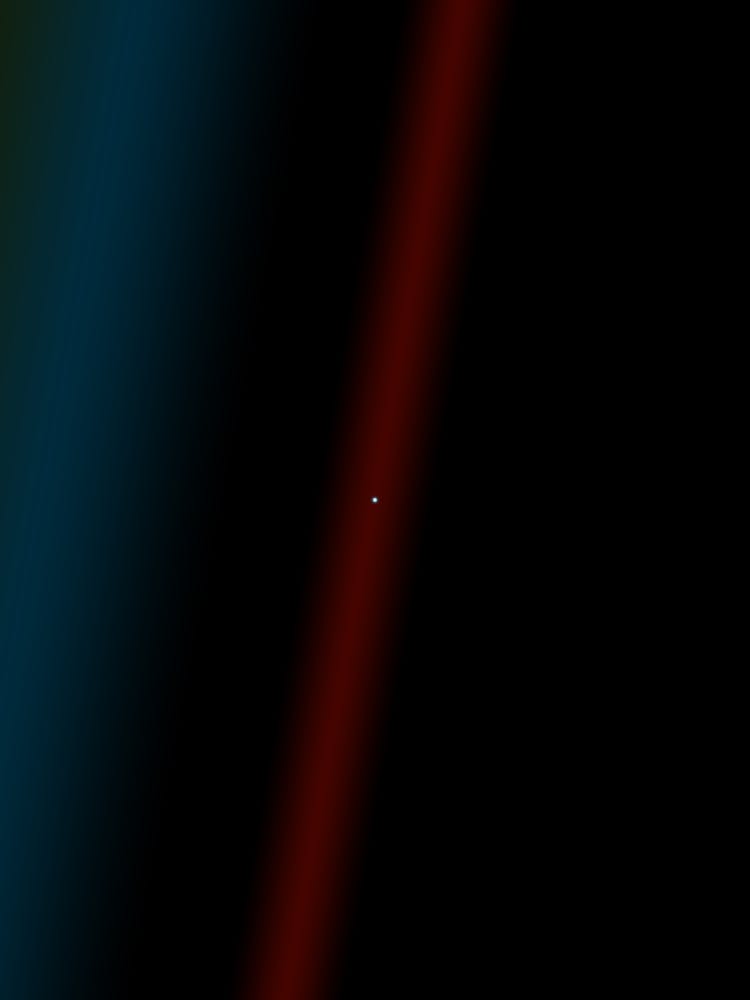 Pale Blue Dot poster, NASA Voyager 1, 1990 — Space poster, science print