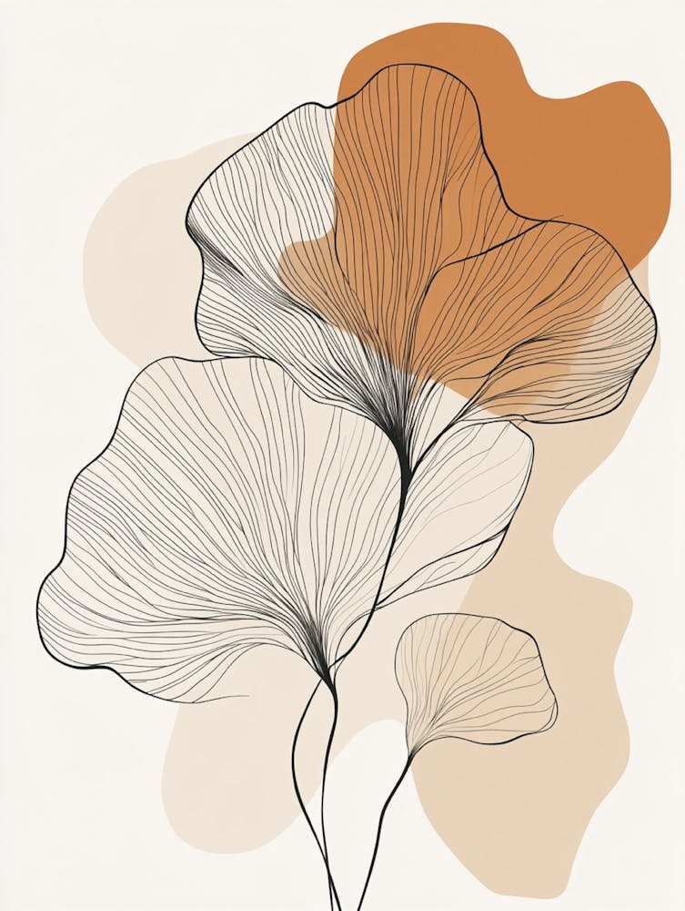 Abstrakte Ginkgobätter