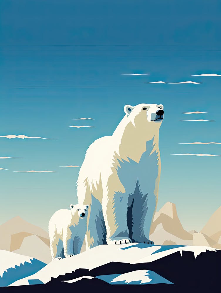 Glacial Warmth; Oil Masterpiece Of Polar Bear Kin