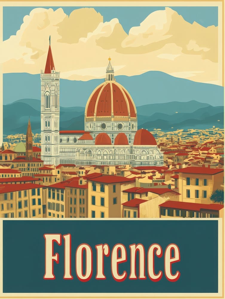 Aihrgdesign A Vintage Travel Poster Of Florence Featuring The 52494011 7d89 4d0c 881b Faddecb7c6f4 1