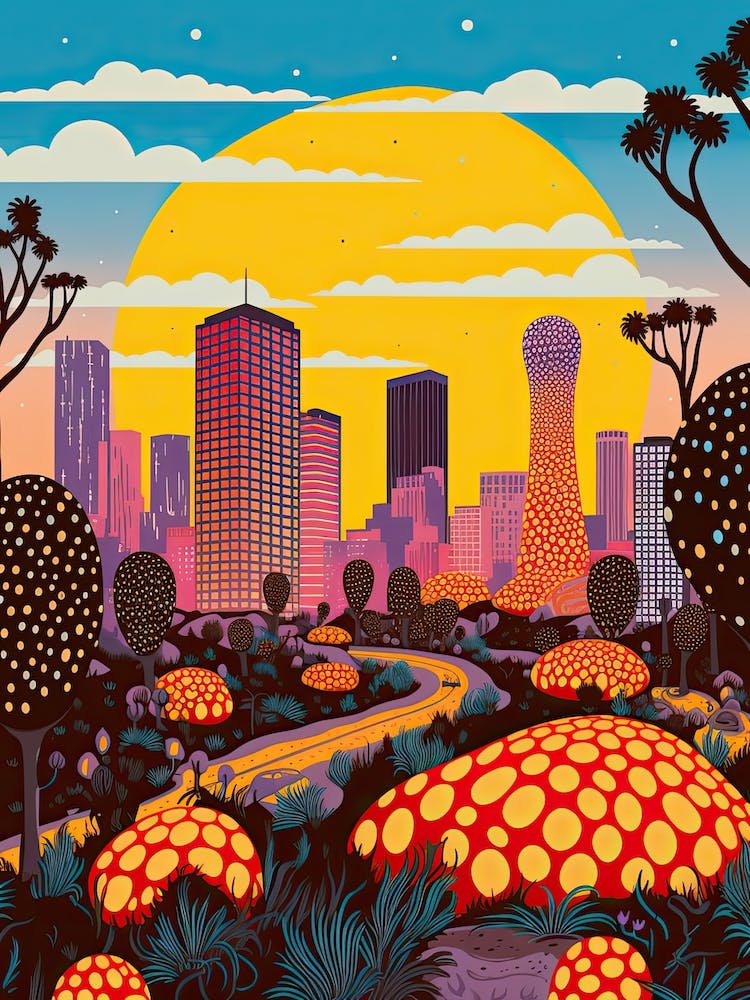 Los Angeles, Illustration im Stil von Pop Art 1