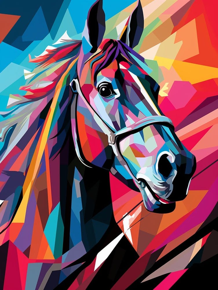 Horse Abstract Pop Art 4