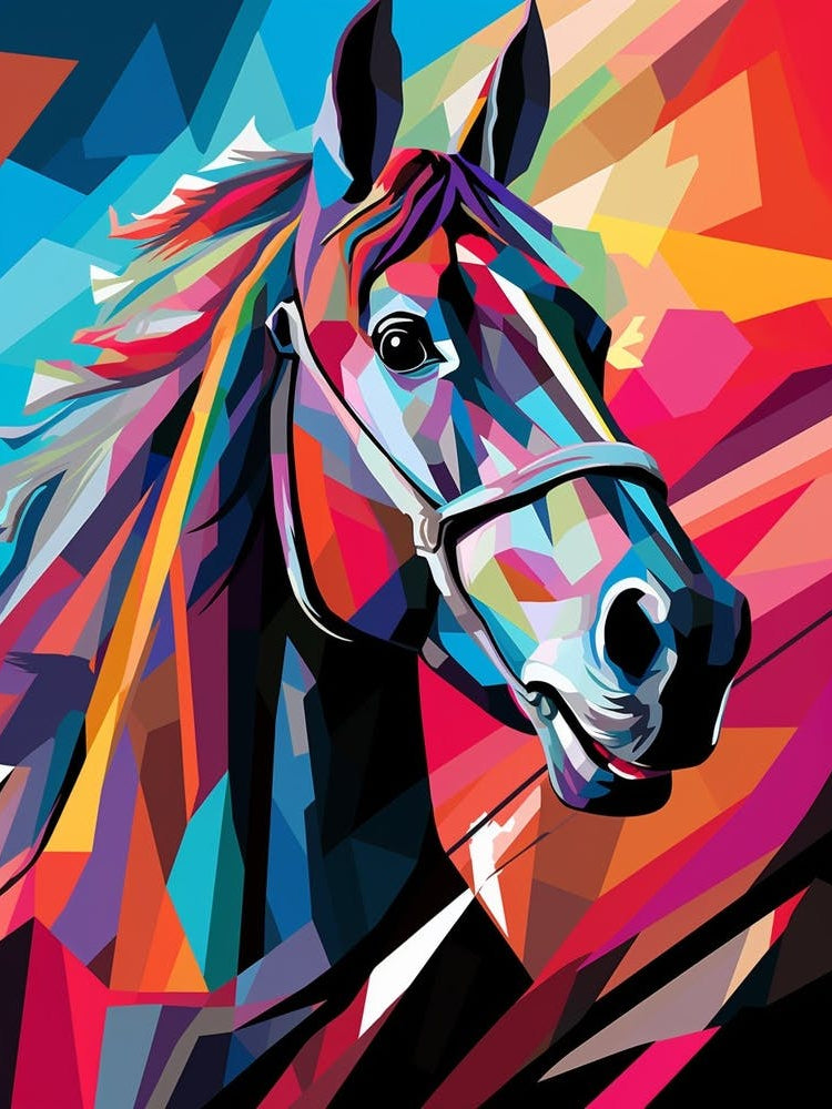 Horse Abstract Pop Art 4