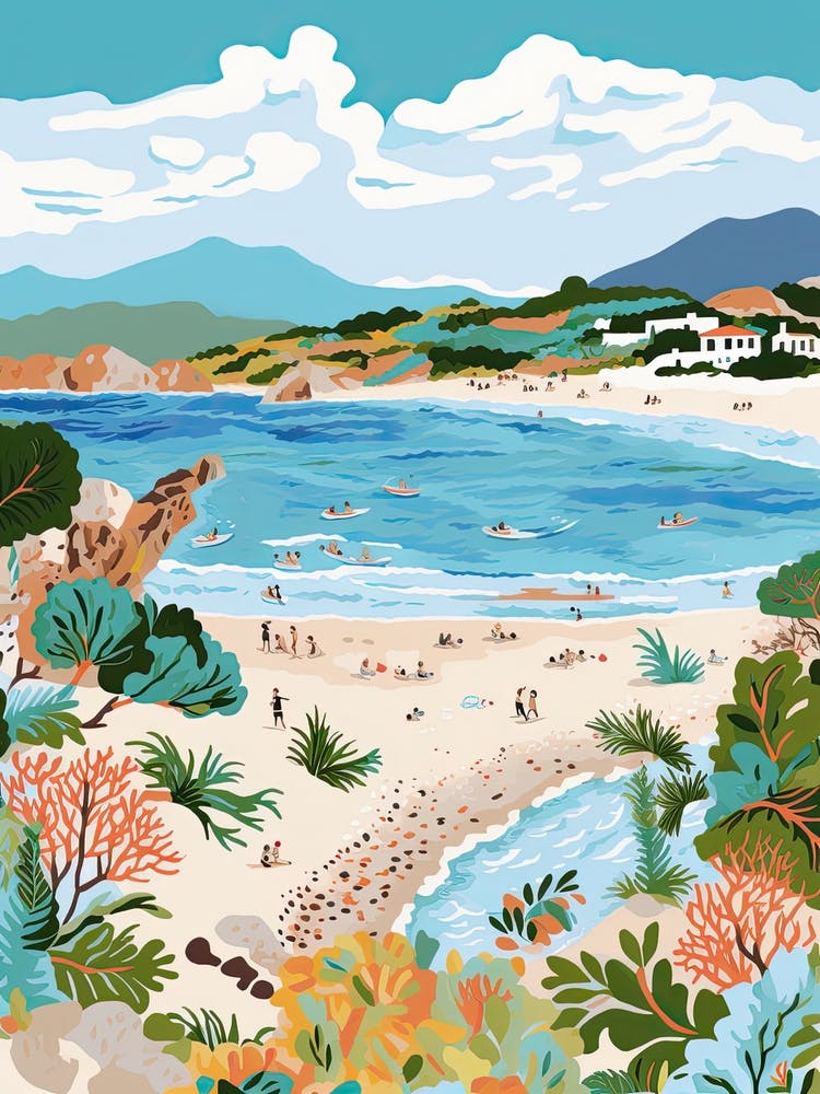 Elafonisi Beach, Crete, Greece, Matisse And Rousseau Style 1