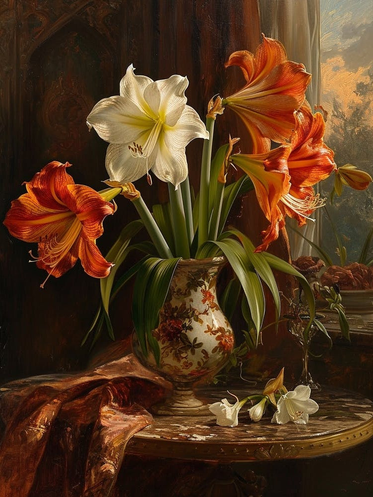 Baroque Floral Still Life Amaryllis 1