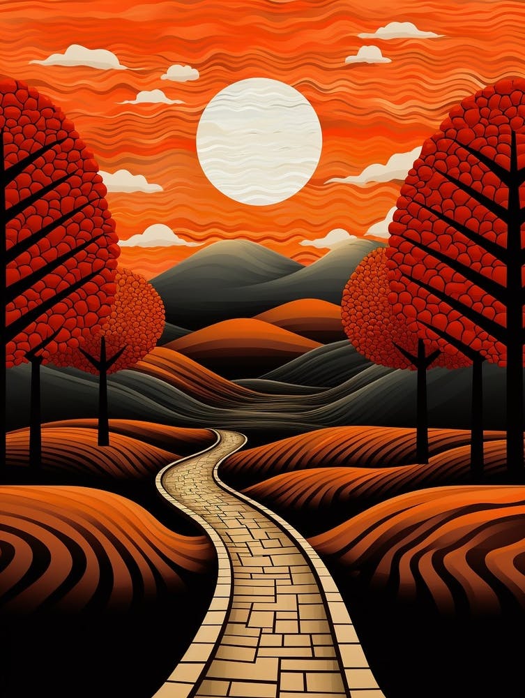 Landscape Geometric Abstract Illustration 2