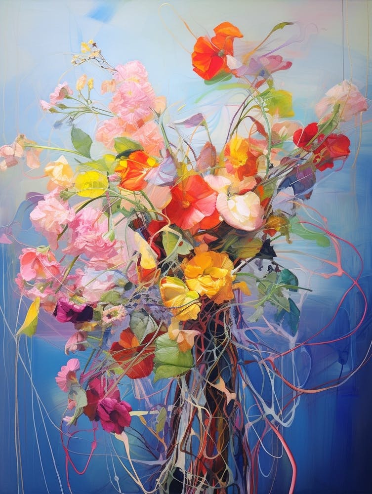 Abstract Flower Painting Lantana 1