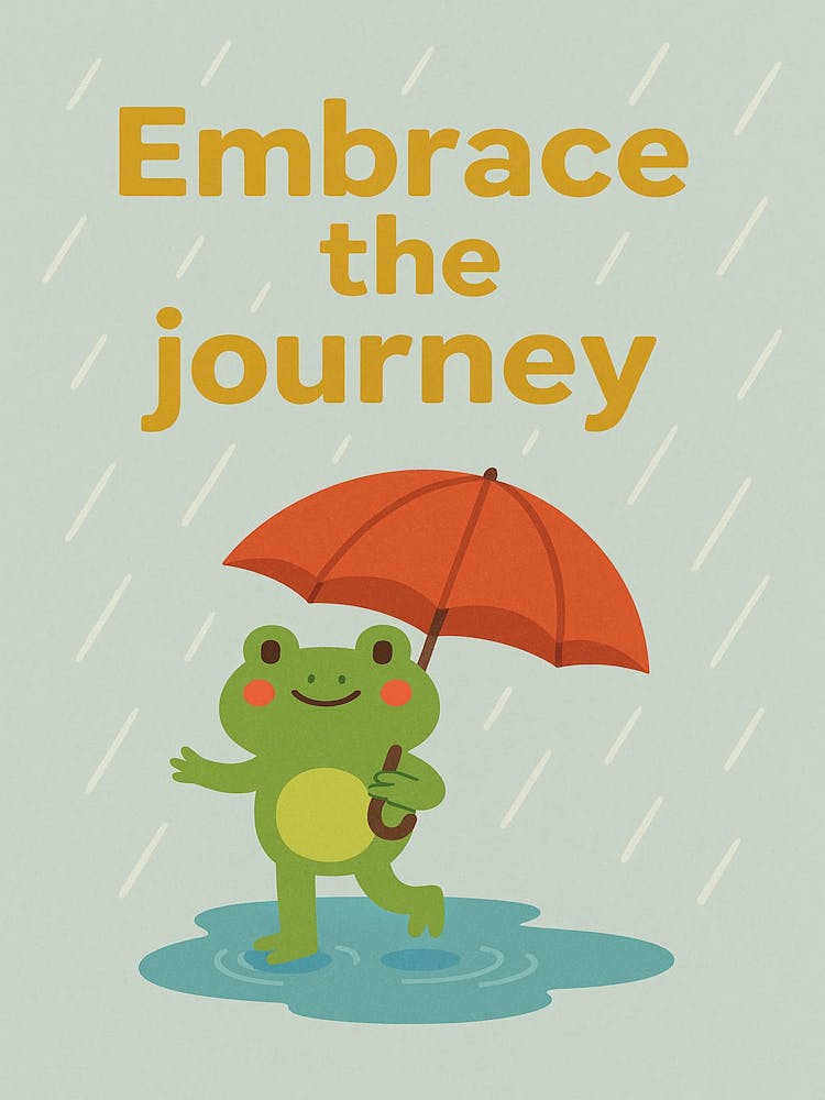 Embrace the Journey Frog – Verspieltes Kinderzimmer-Dekor