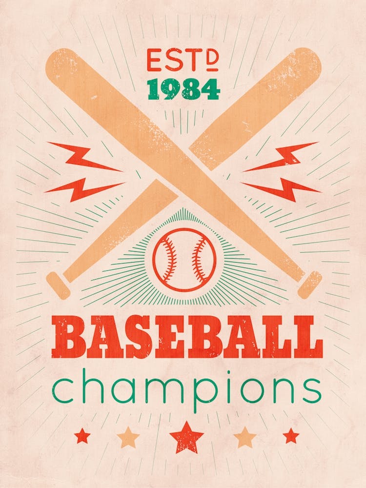 Baseball Champions vintage poster