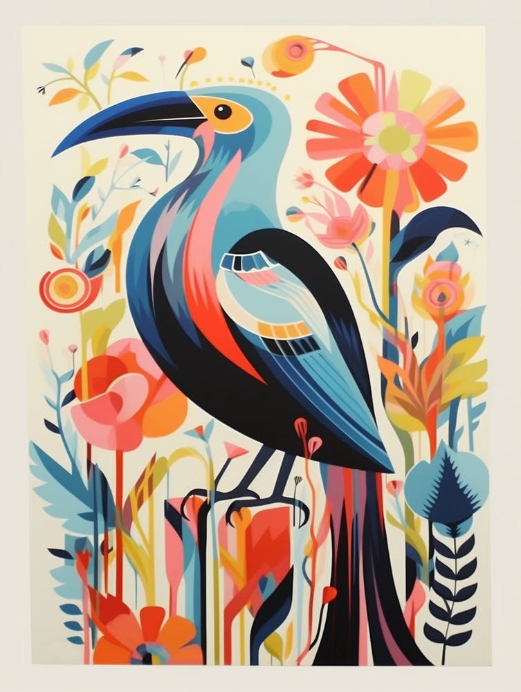 Colourful Scandi Bird Pelican
