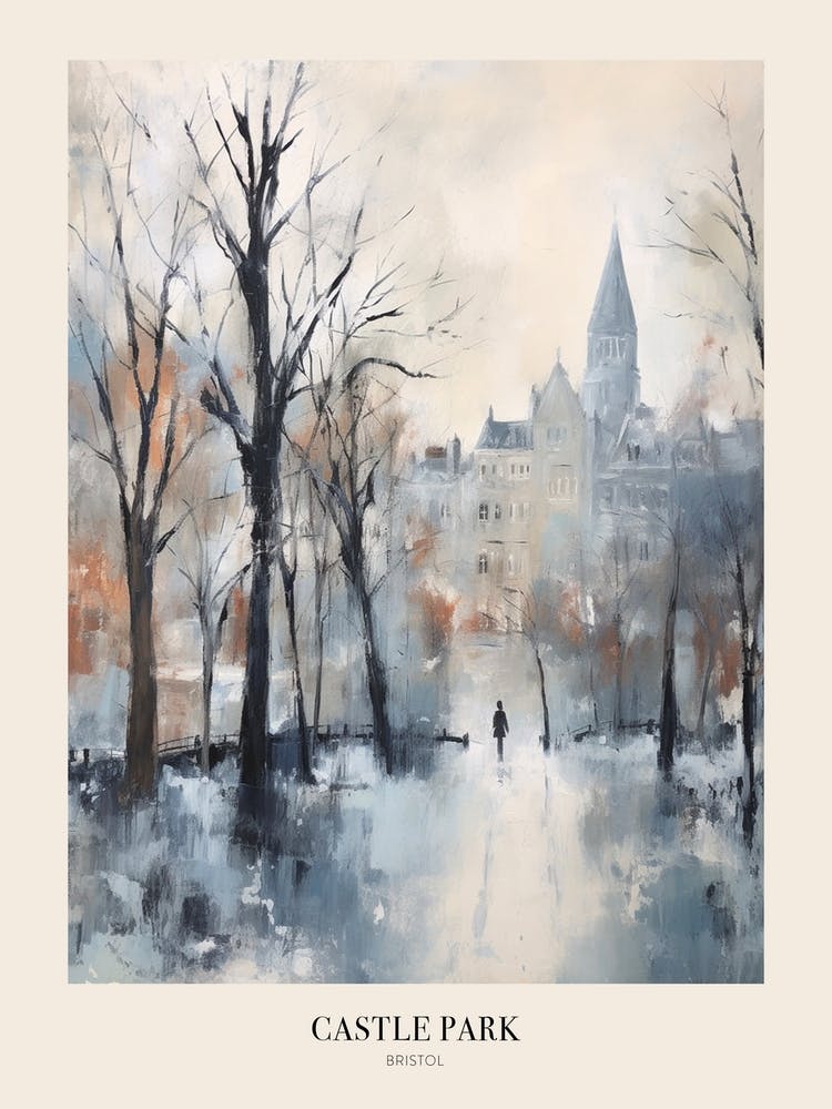 Winter City Park Poster Castle Park Bristol 3