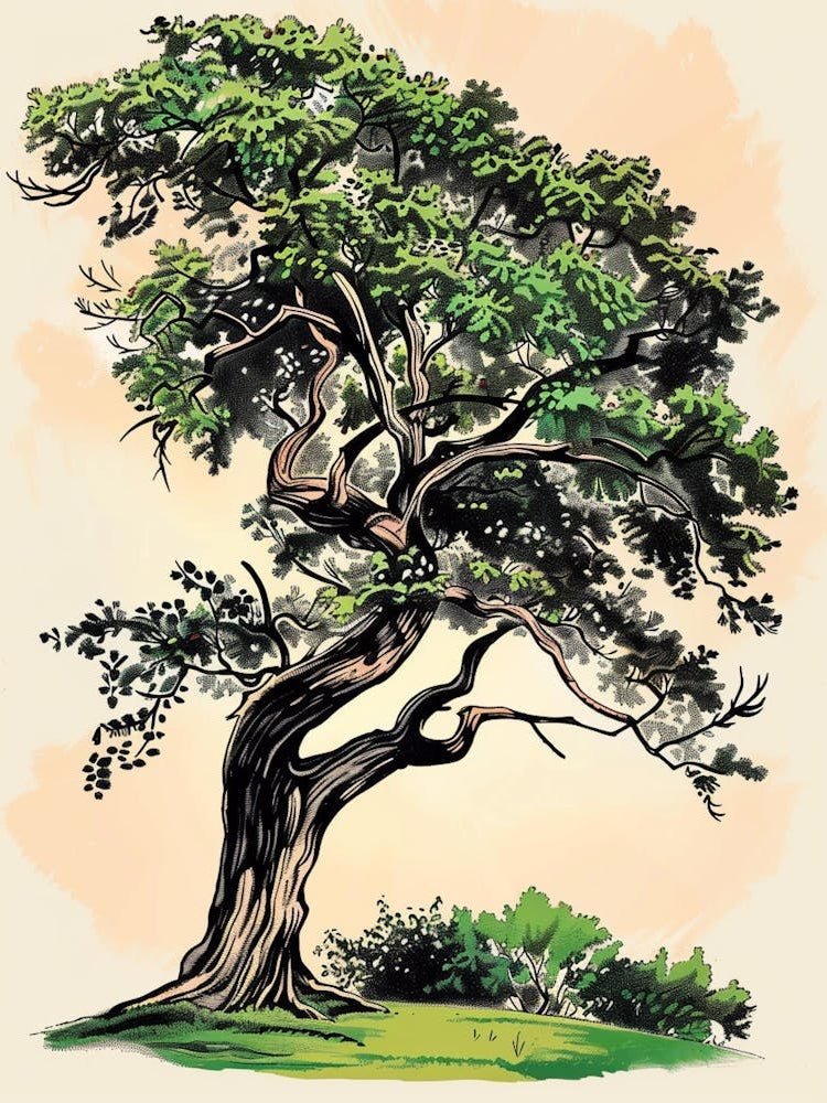 Ebony Tree Storybook Illustration 4