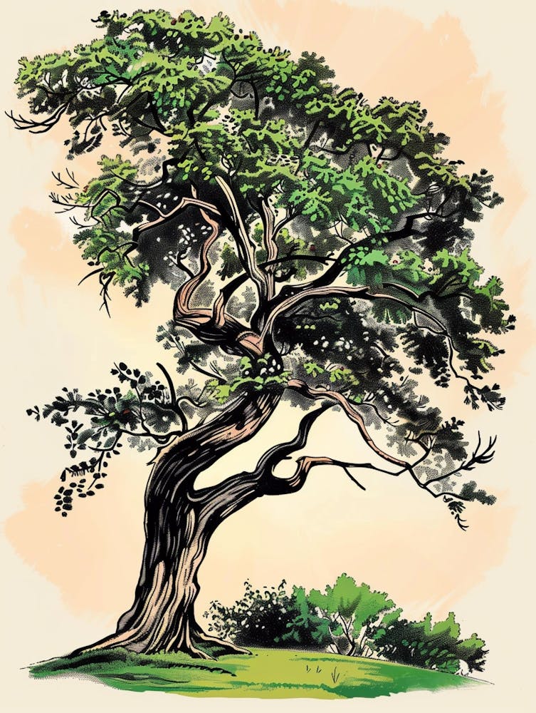 Ebony Tree Storybook Illustration 4