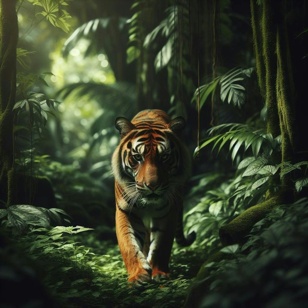 Tiger In The Jungle